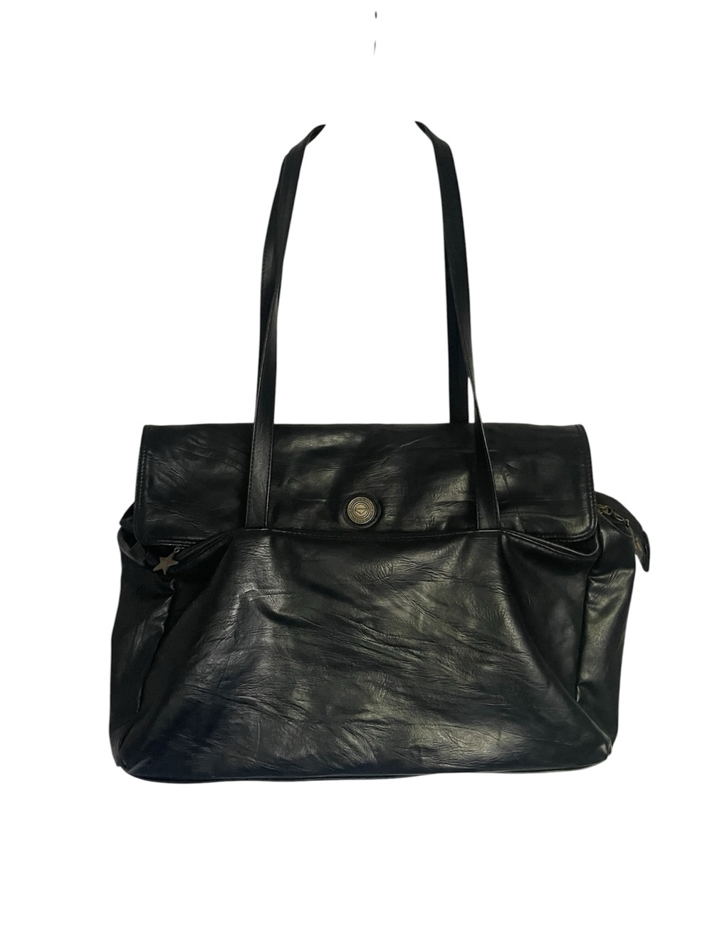 Vintage Capezio Faux Leather Oversized Tote Bag 90s Grunge Y2K Academy Edgy Chic